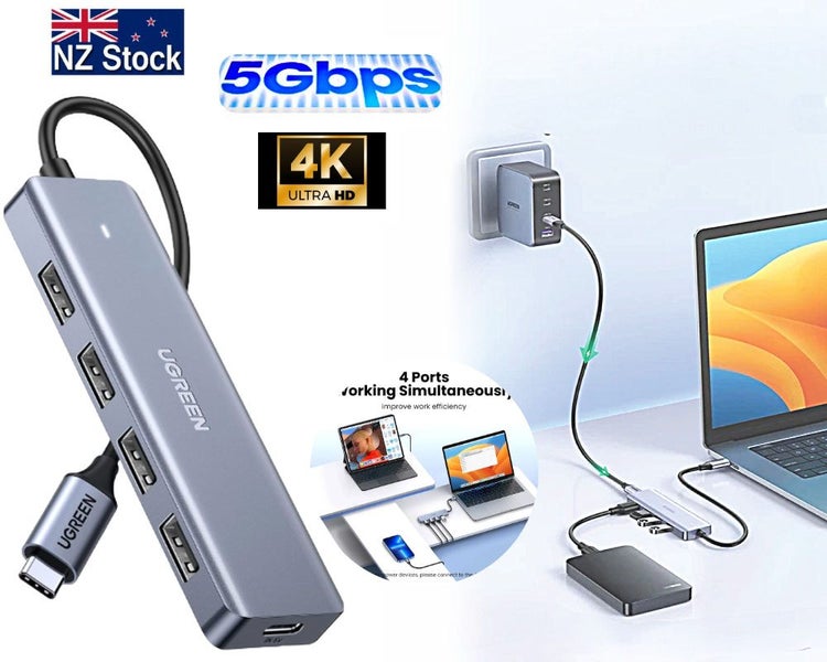 Ugreen 4 in 1 USB-C Hub with 4K HDMI & USB 3.0, USB-C Carousel 2