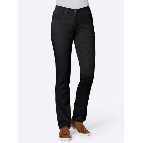 Embroidered pocket jeans - size 16 - Black - 98% cotton - + free top - stunning629595100920351120