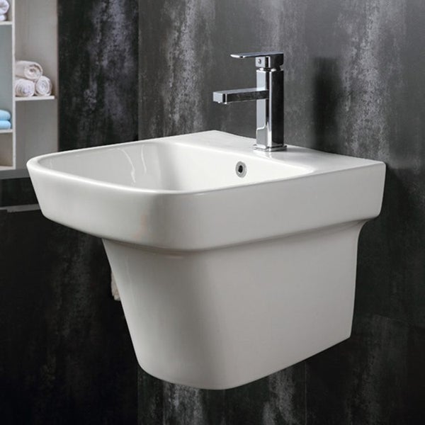 Hand Wash Basin White Ceramic Wall Hung Basin #406 Carousel 1