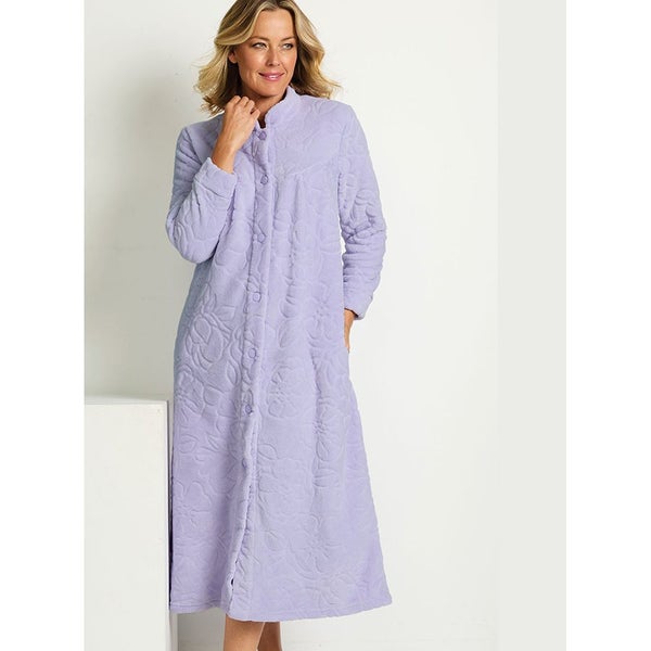 Plush Fleece Gown - Size M (14-16) - Lilac + Free Gift62981389903233115