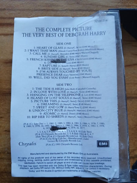 Cassingles Roxette ,Terence Darby, Fine Cannibals, Deborah Harry Carousel 6