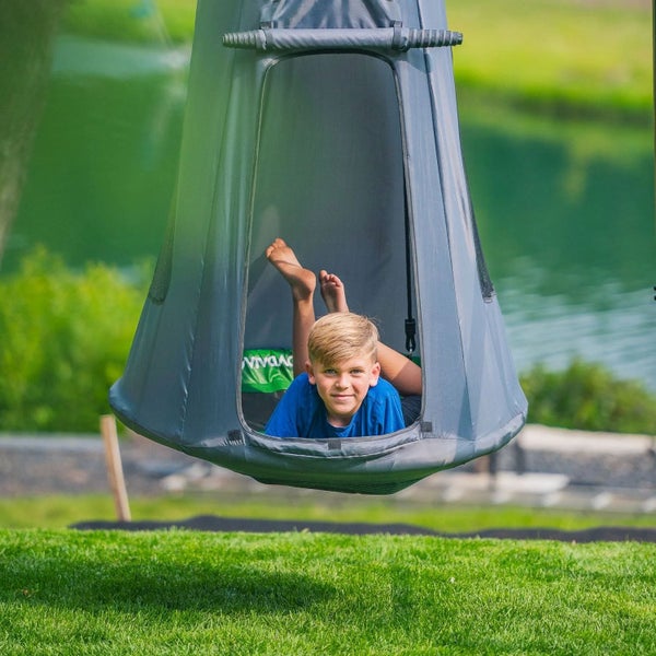 gobaplay - FlyMax Saucer Tree Swing with tent - green62865826431875112