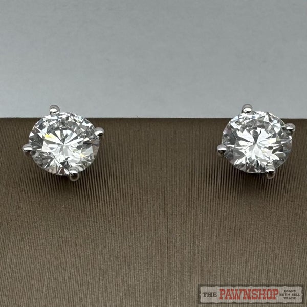 14ct White Gold 2.05ct TDW Lab-Grown Diamond Stud Earrings ~ $5,200! Carousel 1