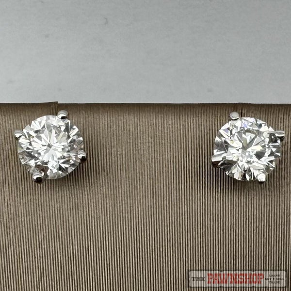 14ct White Gold 2.06ct TDW Lab-Grown Diamond Stud Earrings ~ $5,200! Carousel 1