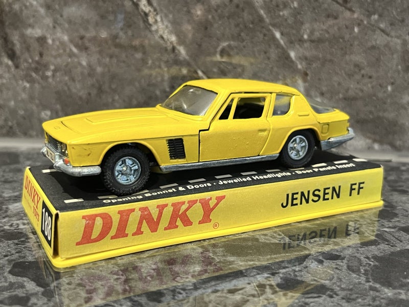 $1 Reserve JENSEN FF DINKY. Made in England. 1/43 scale #915 Carousel 2