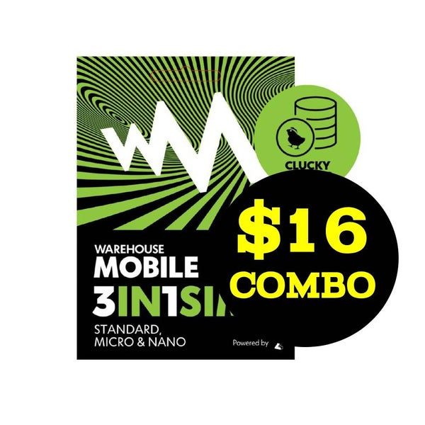 Warehouse Mobile Sim Card $16 Combo Carousel 1