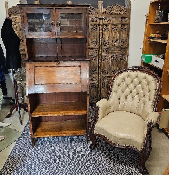 Attractive Vintage Solid Timber Secretaire. Carousel 2