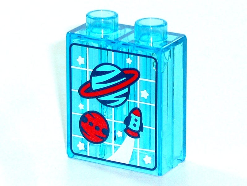 ®™DUPLO - Trans-Light Blue Brick Planets, Stars & Spaceship ~Retired April 2017~ Carousel 2