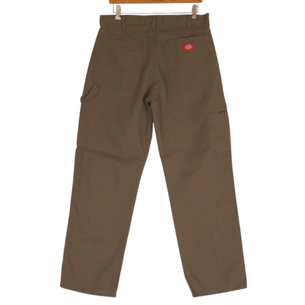 Dickies Olive Green Duck Canvas Carpenter Pants 33 x 30 Carousel 1