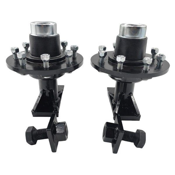2x Superior Shipping Container Wheels 8 x 6.5 Lug Bolt-on Spindle Kit New 8000LB Carousel 1