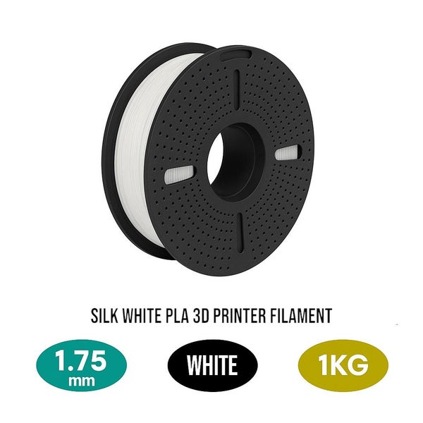 Silk PLA Filament 1.75mm 1KG for 3D Printer -White Carousel 1