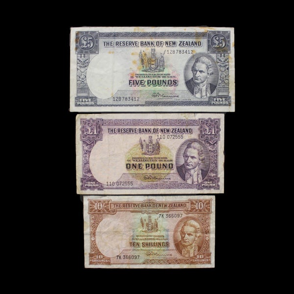 FLEMING 5 POUND - 10 SHILLINGS BANKNOTE COLLECTION! $1 RESERVE! Carousel 1