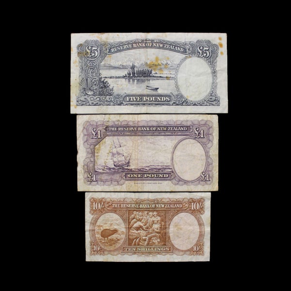 FLEMING 5 POUND - 10 SHILLINGS BANKNOTE COLLECTION! $1 RESERVE! Carousel 2