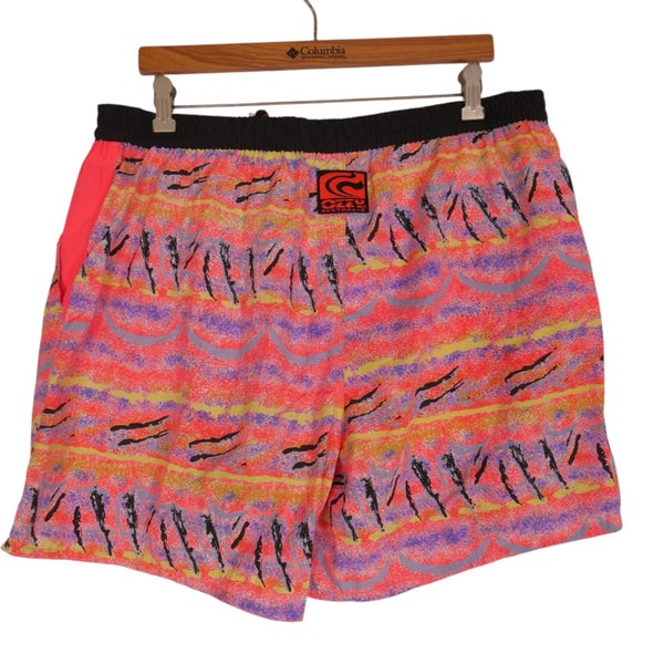 Vintage 90s Ozzy Australia Crazy Print Swimming Shorts XL Carousel 1