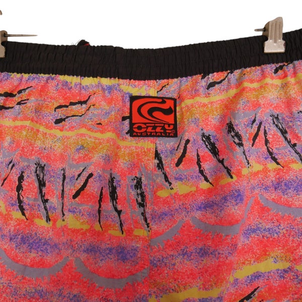 Vintage 90s Ozzy Australia Crazy Print Swimming Shorts XL Carousel 2
