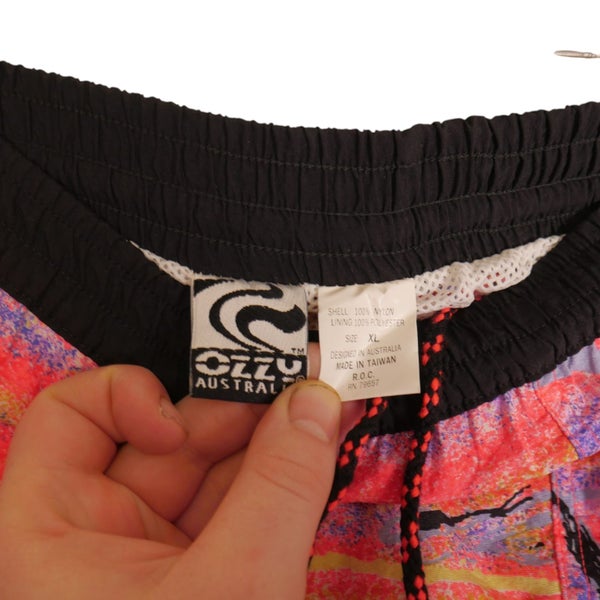 Vintage 90s Ozzy Australia Crazy Print Swimming Shorts XL Carousel 4
