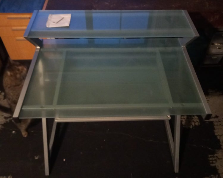 Glass Computer Desk Carousel 2