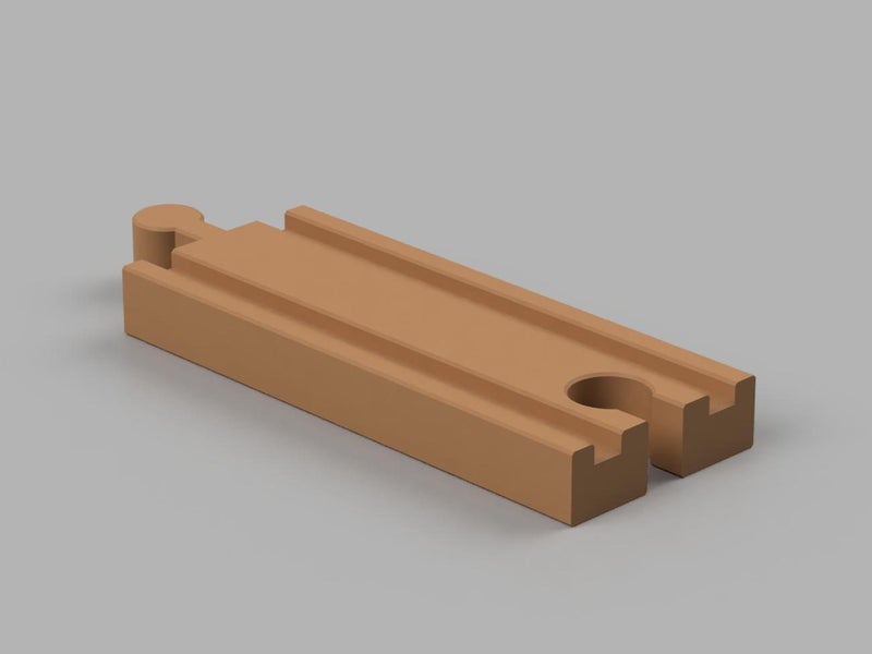 10cm Straight - Train Tracks, 3D Printed by The Useful Kiwi Carousel 1