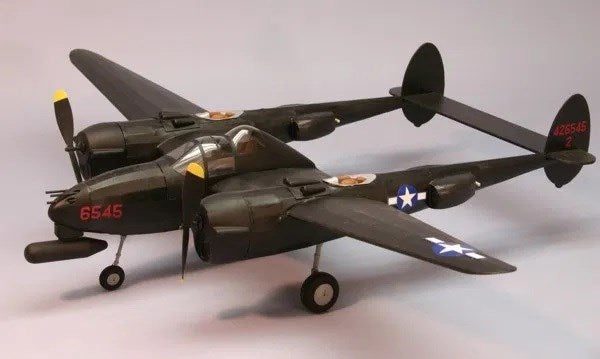 Dumas #324 Plane Kit: 30" Lockheed P-38F/M Lightning - Rubber Powered Flying ... Carousel 2
