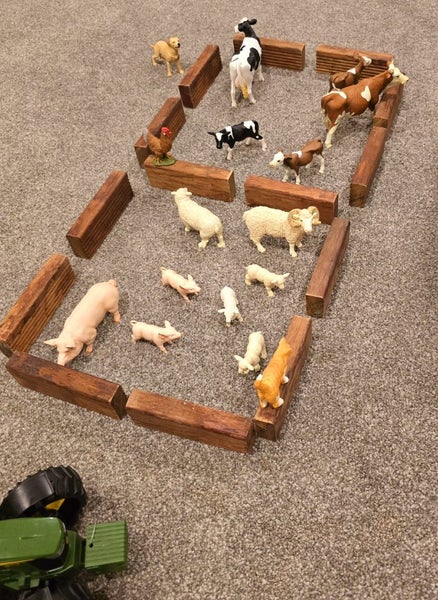 Set Of 14 Premium Handmade Wooden Toy Farm Fences – Built to Last a Lifetime62863240163586111