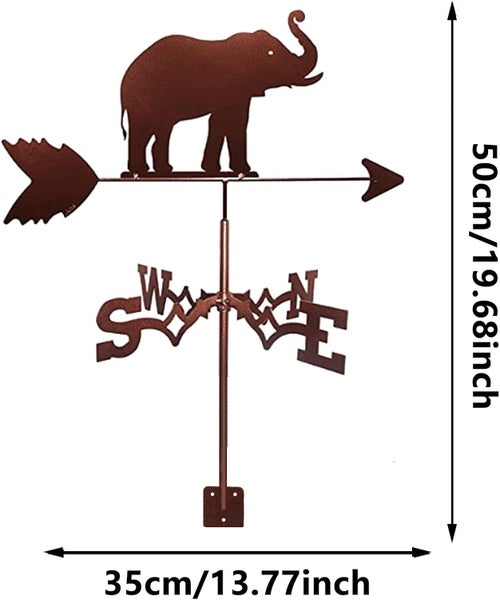 Weather Vane wind vane with Animal Ornament Metal Weather Vane with Arrow Orna Carousel 7