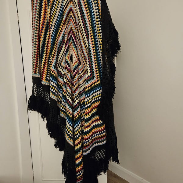 Retro Crochet Wool Bedspread/Blanket Carousel 6
