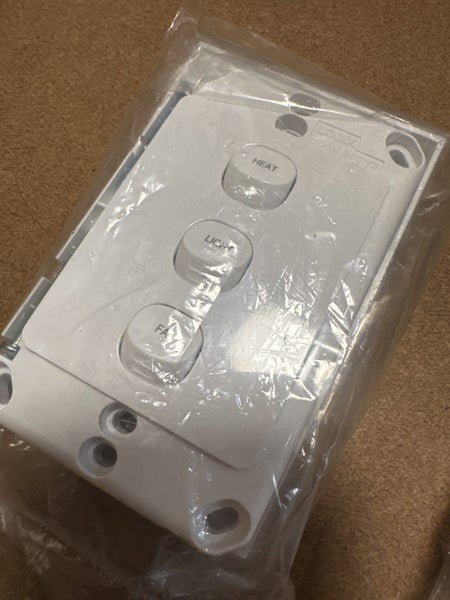 Logix 2x Gang switch with printed names Carousel 1