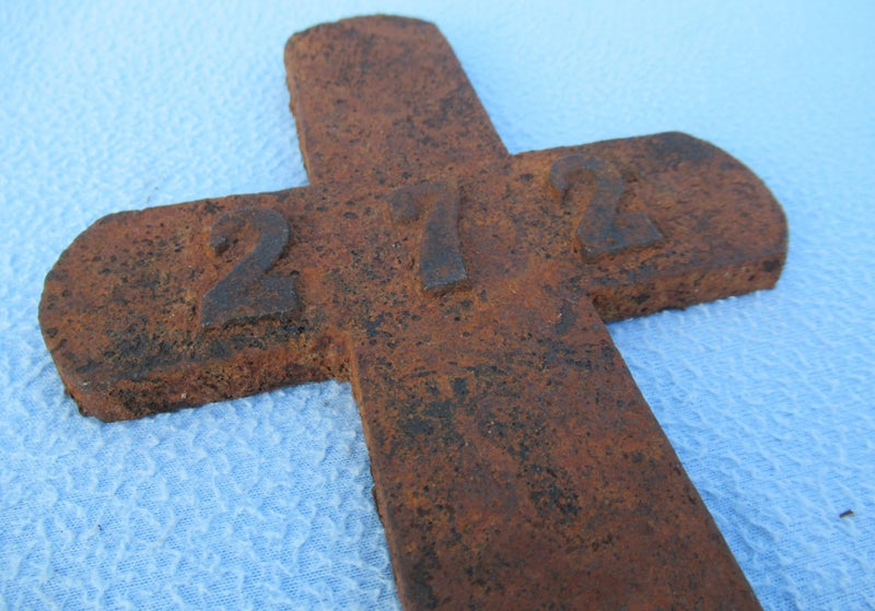 Victorian steel grave marker stake. Carousel 13