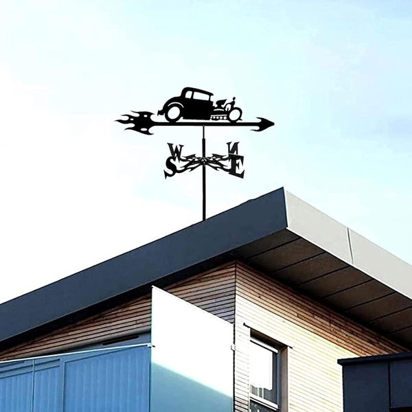 Garden Weathervane Weather Vane,Car Metal Stainless Steel Weather Vane With Ro Carousel 7