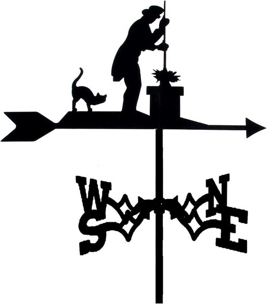 Garden Weather Vane Chimney Sweep Weathervane Measuring Tool Cleaner Black Wea Carousel 1