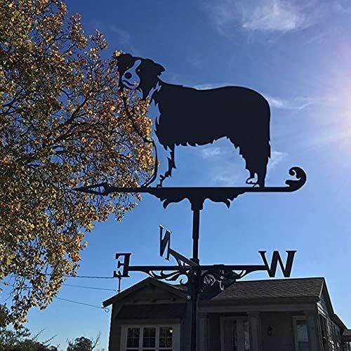 Garden Weathervane Metal Weathervane with Roof Mount Border Collie Weather Van Carousel 1