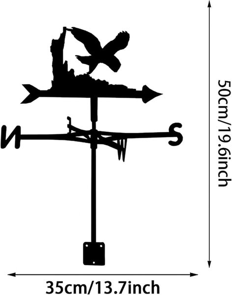 Garden Weather Vane Birds Wind Vane Weather Vain for Roof Iron Metal Weather V Carousel 7