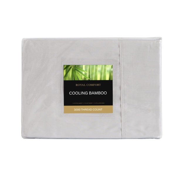 3000 Thread Count Bamboo Cooling Sheet Set - King - Mid Grey Carousel 1