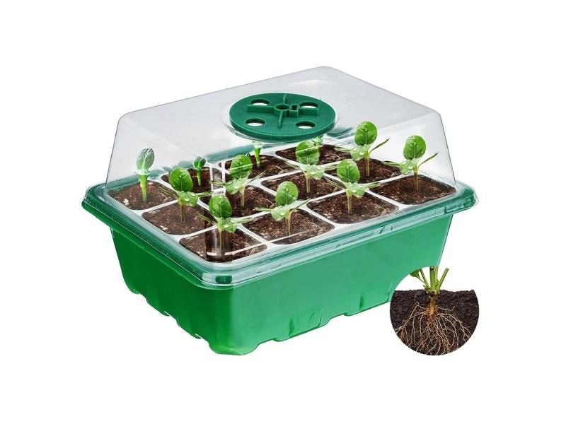 Seed Starter Tray Plant Starter Kit And Base Mini Greenhouse Germination Kit Carousel 1