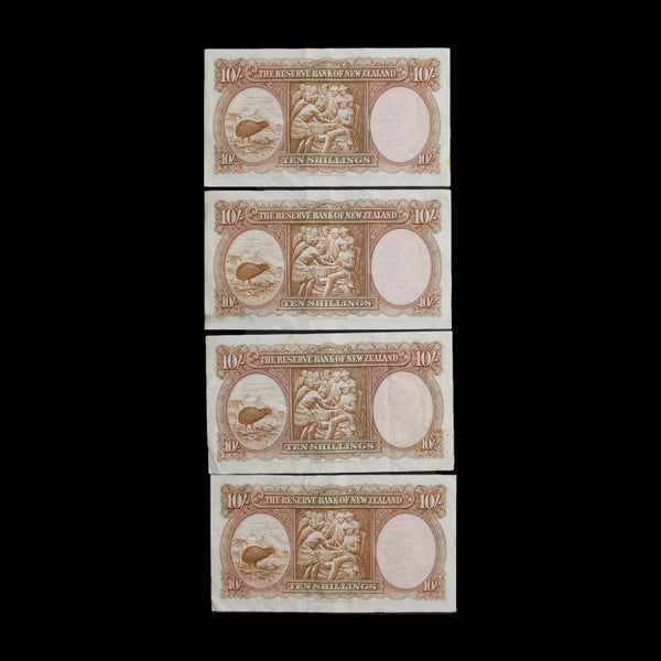 NZ FLEMING TEN SHILLINGS RUN OF 4! Carousel 3