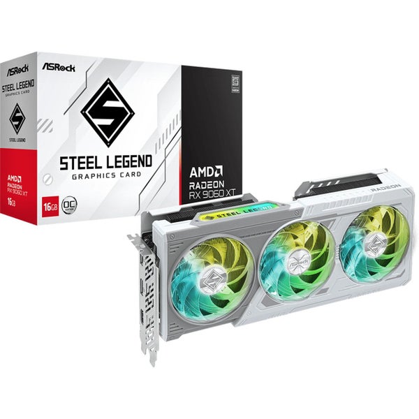 ASRock Radeon RX 9060 XT 16GB Steel Legend GDDR6 Graphics Card Carousel 1