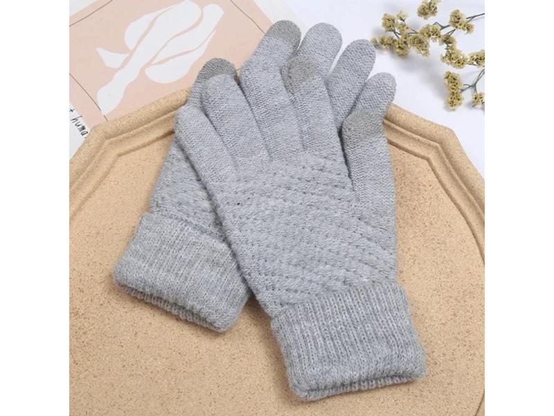 Womens Cashmere Knitted Winter Gloves Women Autumn Winter Warm Thick Touch Carousel 1