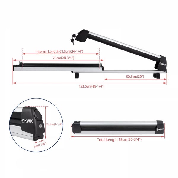 KWK surfboard stand Ski Rack Snowboard Roof Rack Holds up to 6 pairs of skis Carousel 4