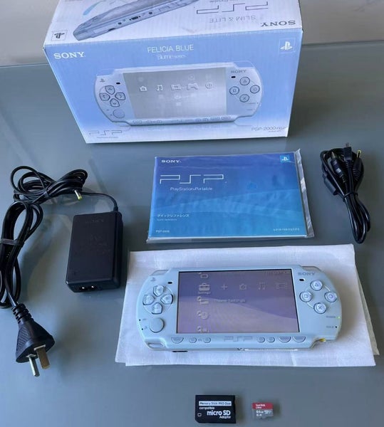 Rare Boxed PSP2000 Felicia Blue with 6.60 PRO-C 64G MS In Original kits Carousel 1