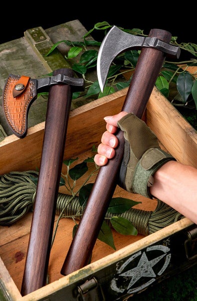 42cm VIKING BATTLE AXE RailSteel Hatchet Tactical Outdoor Hunting Camping Carousel 1
