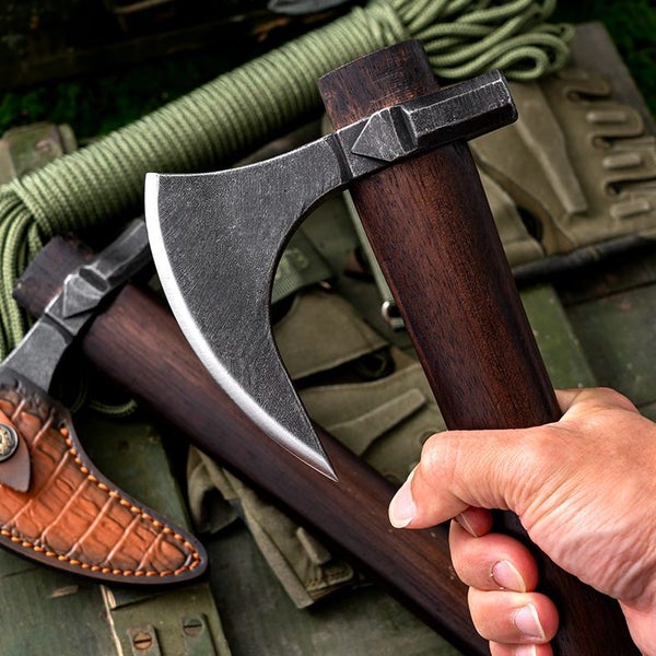 42cm VIKING BATTLE AXE RailSteel Hatchet Tactical Outdoor Hunting Camping Carousel 2