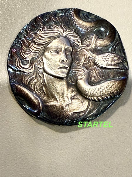 Medusa Head 10 Grams hand made pure 999 silver Carousel 1