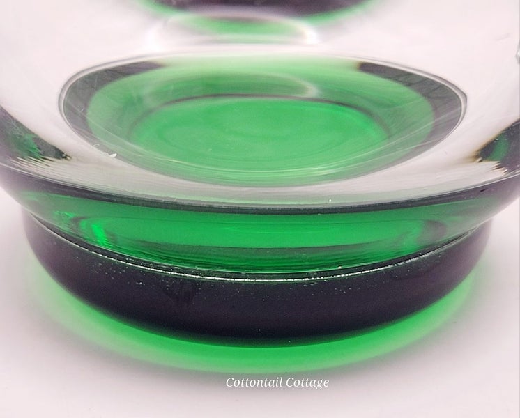 Retro Luminarc Green Glass Mugs x 4 Carousel 4