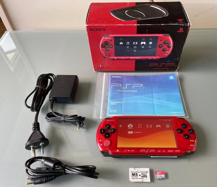 Boxed Special Edition PSP3000 Black Red PSP in 6.60 PRO-C 64G Full Kits MINT Carousel 1