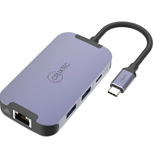 Cruxtec CDK06-SG USB-C to Dual HDMI Display Mini Docking with 100W PD Carousel 1