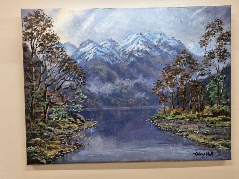 Snow Fall Fiordland - Caley Hall Fine Art Original Oil Painting Carousel 1