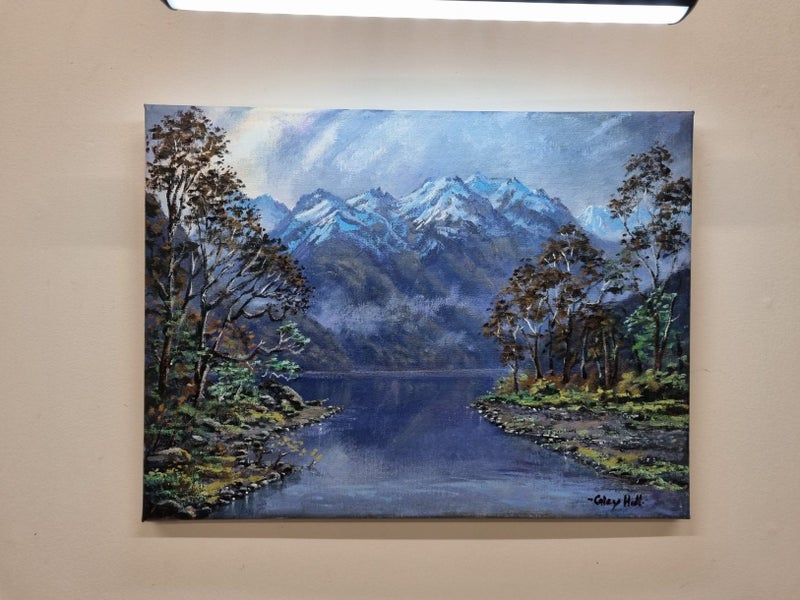 Snow Fall Fiordland - Caley Hall Fine Art Original Oil Painting Carousel 8