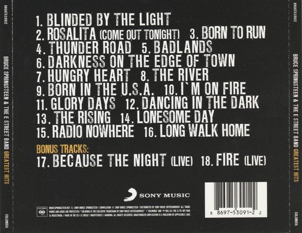 Bruce Springsteen & The E Street Band* – Greatest Hits Carousel 2
