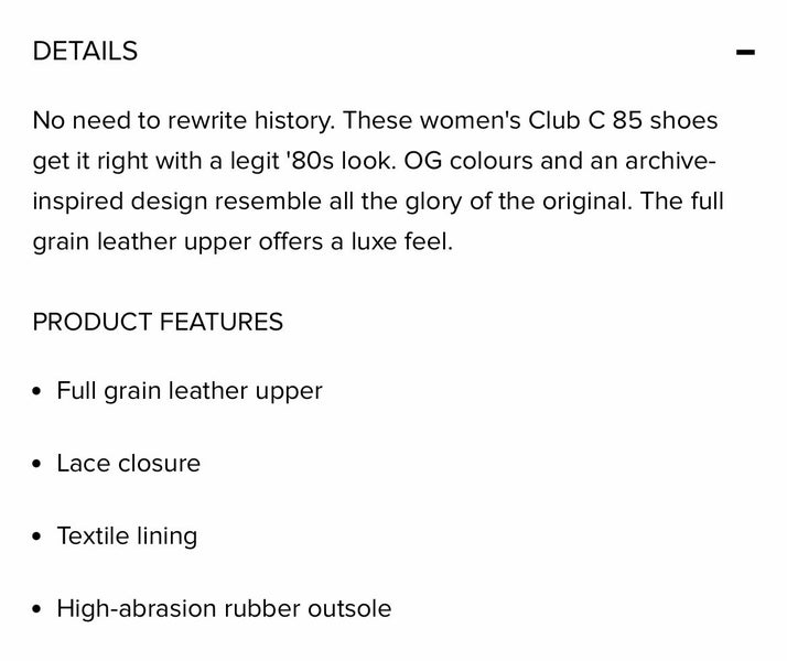 Reebok Women’s Club C 85 ~ Sz 6 Carousel 5