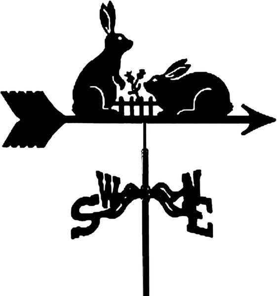 Weathercock - With Animal Silhouette Ornament Metal Weather Vane For Outdoor R Carousel 1